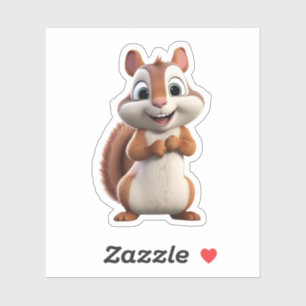 Sticker Kawaii Chibi Cute Squirrel Chipmunk