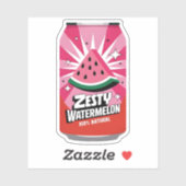 Sticker Kawaii Cute Fun Fruity Watermelon Jus Boisson (Feuille)