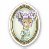 Sticker Kawaii Deer Anime Girl mignonne (Devant)