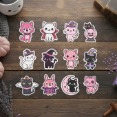 Sticker Kawaii Éffrayant pour chat