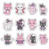 Sticker Kawaii Éffrayant pour chat (Devant)