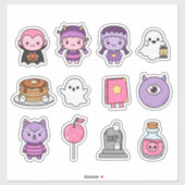 Sticker Kawaii Éffrayant Sweethearts (Feuille)
