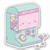 Sticker Kawaii Gachapon Japon Capsule Toy Machine Doodle (Devant)