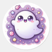 Sticker Kawaii Ghost Craft Pastel Halloween Cutie (Devant)