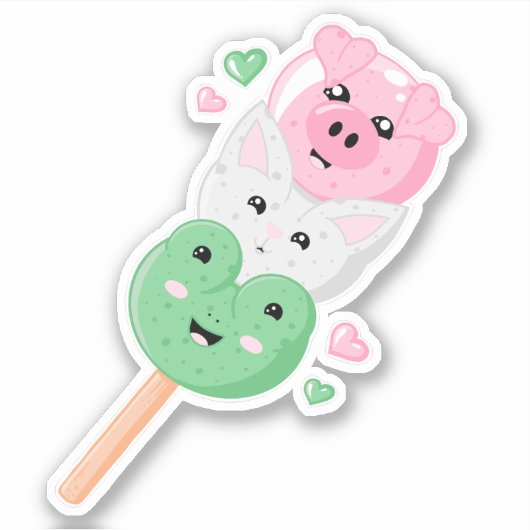 Sticker Kawaii Hanami Dango (Devant)