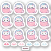 Sticker Kawaii Kitipai Astronaut Cat (Devant)