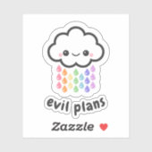 Sticker Kawaii Les plans de mal Cloud (Feuille)