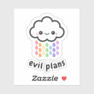 Sticker Kawaii Les plans de mal Cloud