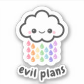 Sticker Kawaii Les plans de mal Cloud (Devant)