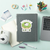 Sticker Kawaii Matcha Donut chat japonais (Couverture iPad)