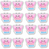 Sticker Kawaii Pink Butterfly Well Done Student Reward  (Devant)