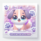 Sticker Kawaii Puppy Life’s Better with Paws Dog Decal (Recto)
