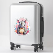 Sticker Kawaii Rhino (Sur valise)