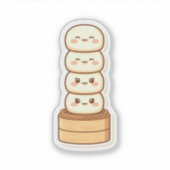 Sticker Kawaii Stacked Dumpling Bamboo Steamer (Devant)
