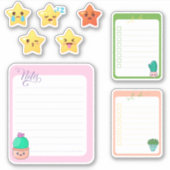 Sticker Kawaii Stars Notes à faire (Devant)
