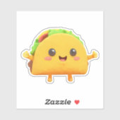 Sticker Kawaii Taco (Feuille)