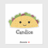 Sticker Kawaii Taco génial (Feuille)