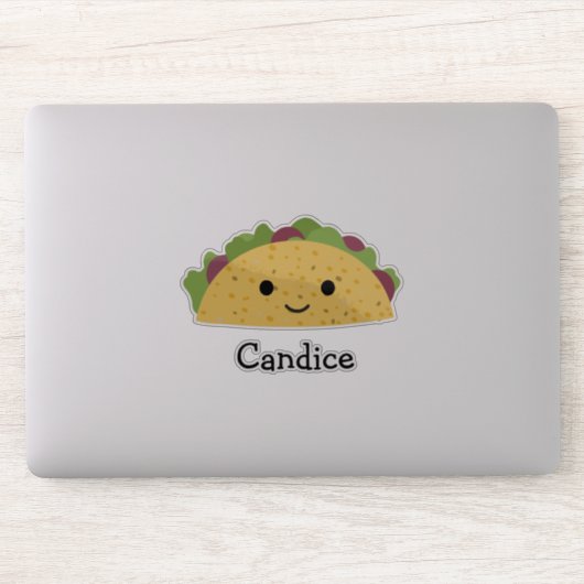 Sticker Kawaii Taco génial (Ordinateur)