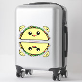 Sticker Kawaii Tacos (Sur valise)