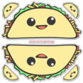 Sticker Kawaii Tacos (Devant)