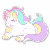 Sticker Kawaii Unicorn (Devant)