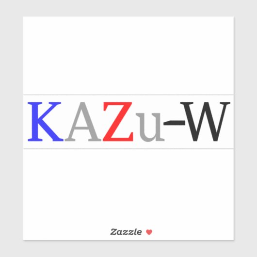 Sticker KAZu-W (Feuille)