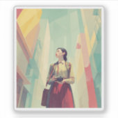 Sticker Kazuko photographe (Devant)