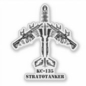 Sticker KC-135 Silhouette d'arme à feu (Devant)