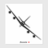 Sticker KC-135 Vue avant Silhouette (Feuille)