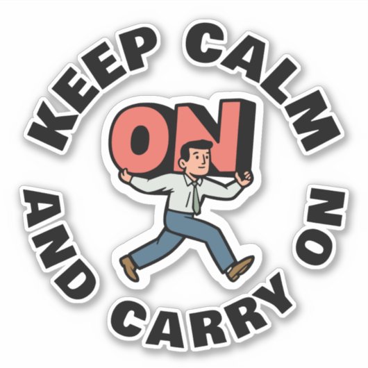Sticker Keep Calm and Carry (Devant)