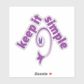 Sticker Keep It Simple Violet (Feuille)
