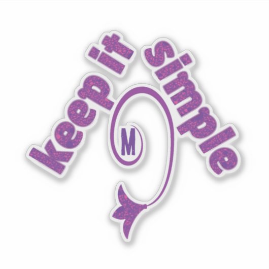 Sticker Keep It Simple Violet (Devant)