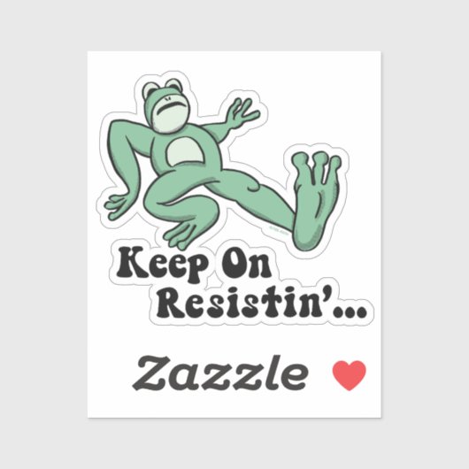 Sticker Keep on resisting with the Portland frog (Feuille)