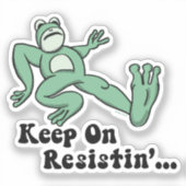 Sticker Keep on resisting with the Portland frog (Recto)