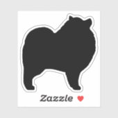 Sticker Keeshond Chien Silhouette Keesie Vinyl (Feuille)