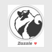 Sticker Keeshond Graphics - Cute Original Chig Art (Feuille)