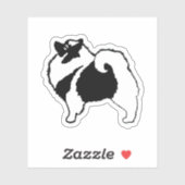 Sticker Keeshond Graphics - Cute Original Chig Art (Feuille)