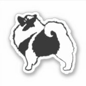 Sticker Keeshond Graphics - Cute Original Chig Art (Devant)