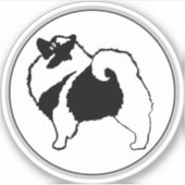 Sticker Keeshond Graphics - Cute Original Chig Art (Devant)