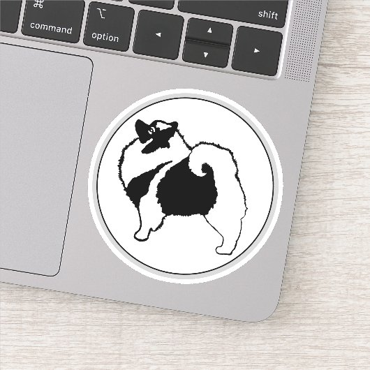 Sticker Keeshond Graphics - Cute Original Chig Art (Détail)