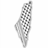 Sticker Keffiyeh, carte de Palestine Kufiya (Devant)