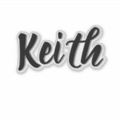 Sticker Keith Mens Name, (Devant)