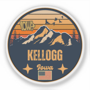Sticker Kellogg, Iowa Ia, États-Unis