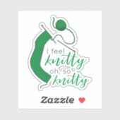 Sticker Kelly Green Je Me Sens Knitty, Oh So Knitty (Feuille)