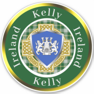 Sticker Kelly Shield & Celtic Cross Personnalisé
