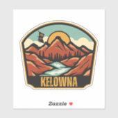 Sticker Kelowna, Colombie-Britannique (Feuille)
