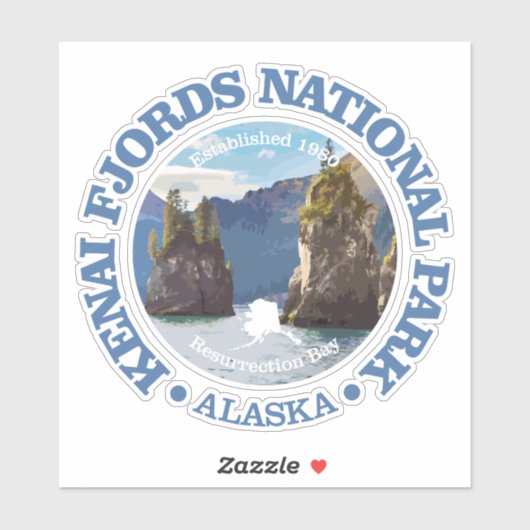 Sticker Kenai Fjords NP2 (Feuille)