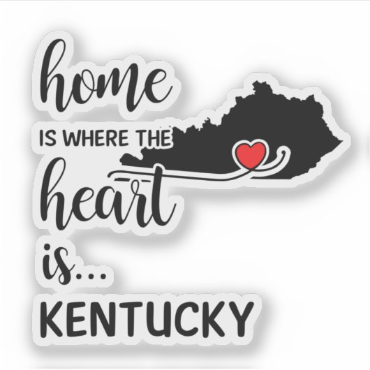 Sticker Kentucky Home est le coeur (Devant)