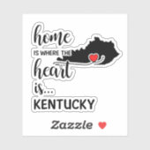Sticker Kentucky Home est le coeur (Feuille)