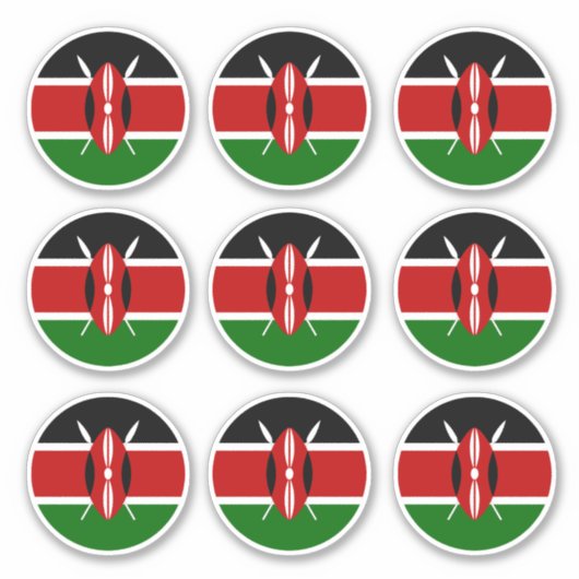 Sticker Kenya Drapeau et Kenya Voyage de pays/sports (Devant)